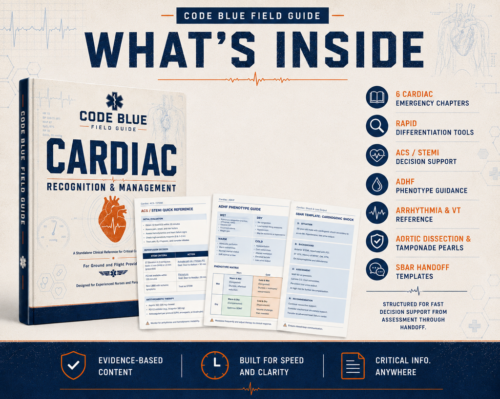 Code Blue Field Guide: Cardiac Emergencies