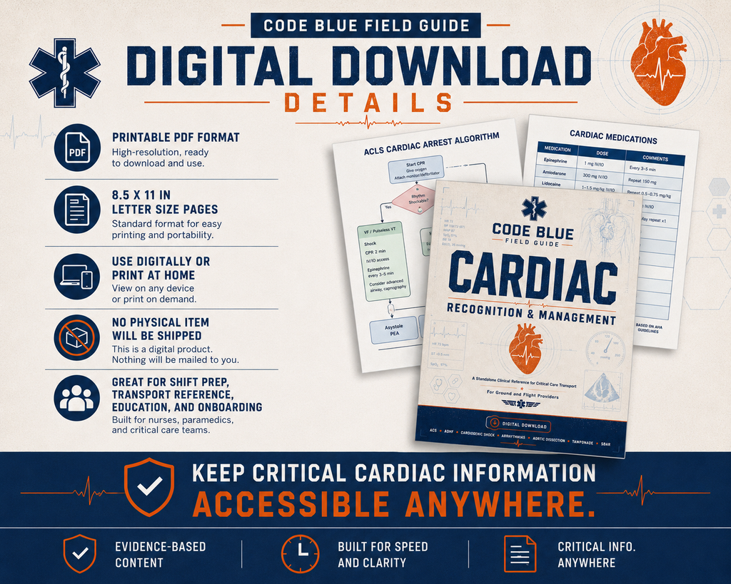Code Blue Field Guide: Cardiac Emergencies