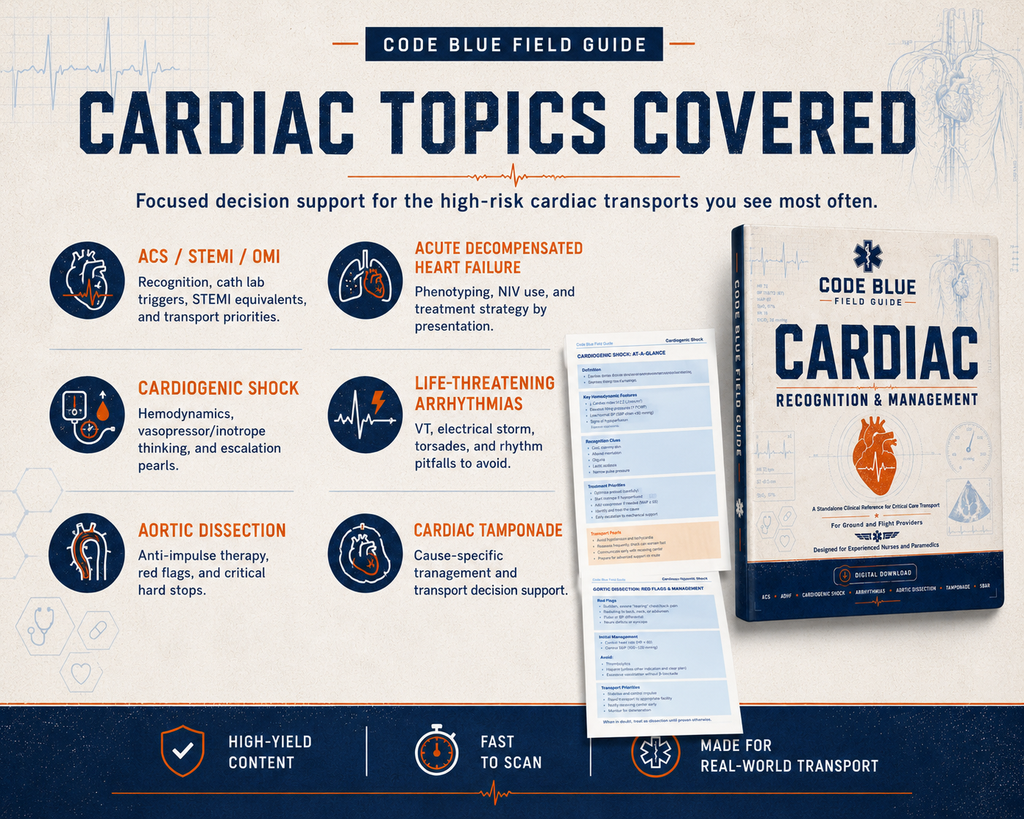 Code Blue Field Guide: Cardiac Emergencies