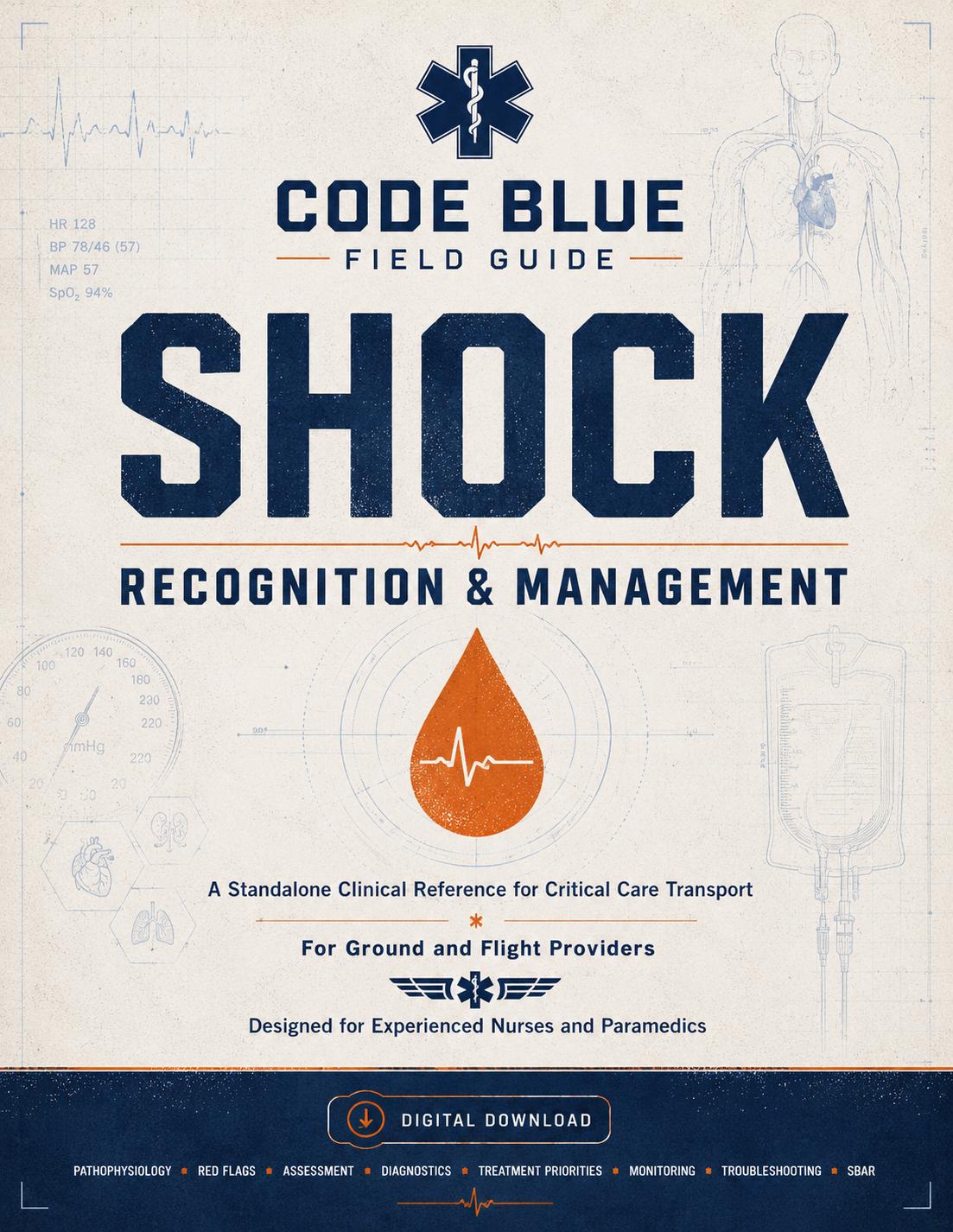 Code Blue Field Guide: Shock Recognition & Management — Paramedic & CCT Clinical Reference (PDF)