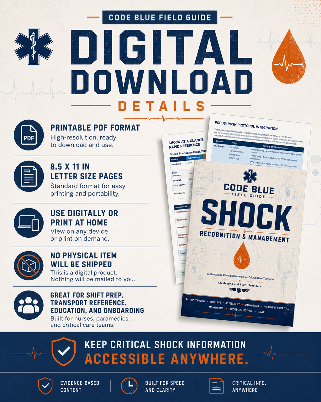Code Blue Field Guide: Shock Recognition & Management — Paramedic & CCT Clinical Reference (PDF)