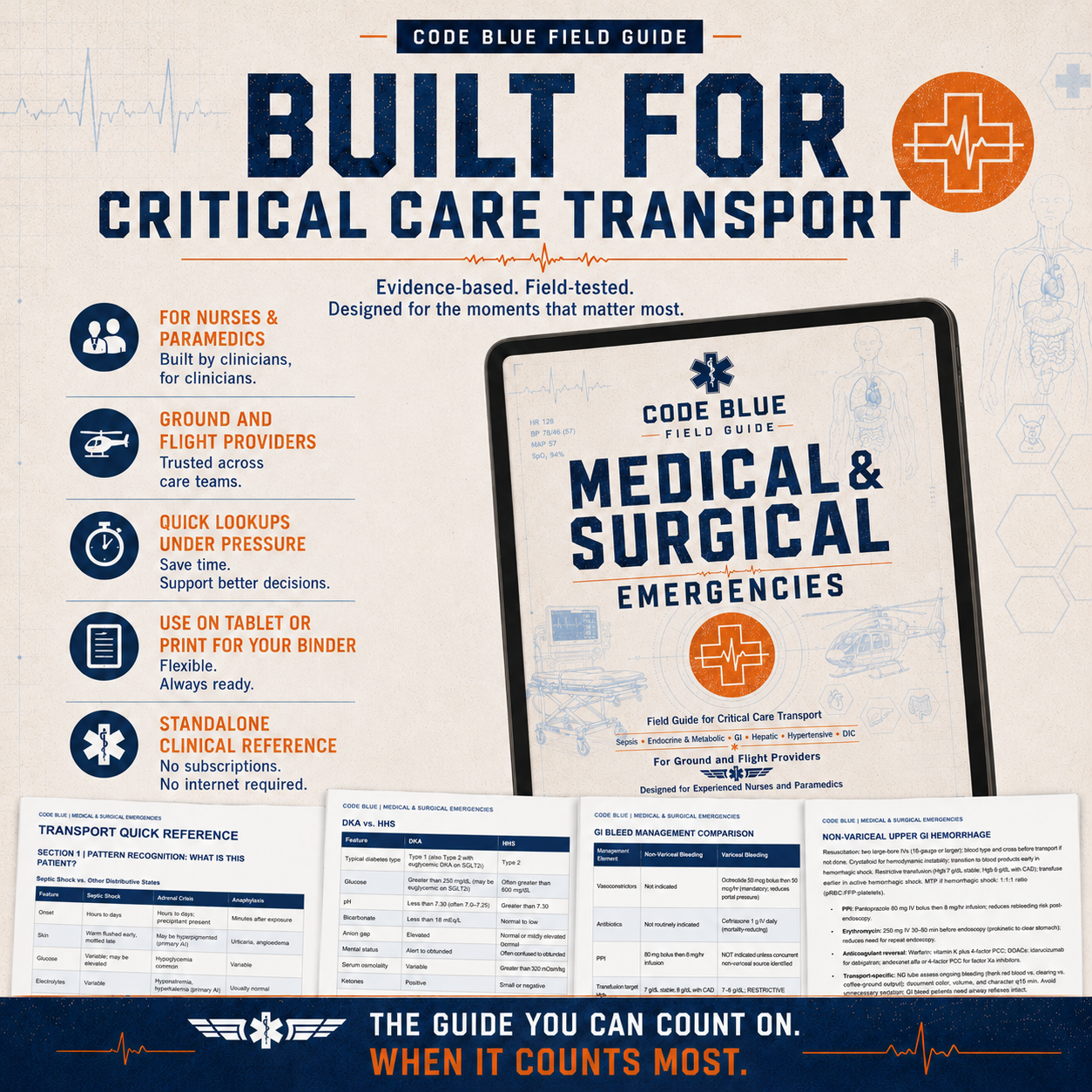 Medical Surgical Emergency Guide for EMS & Critical Care Transport