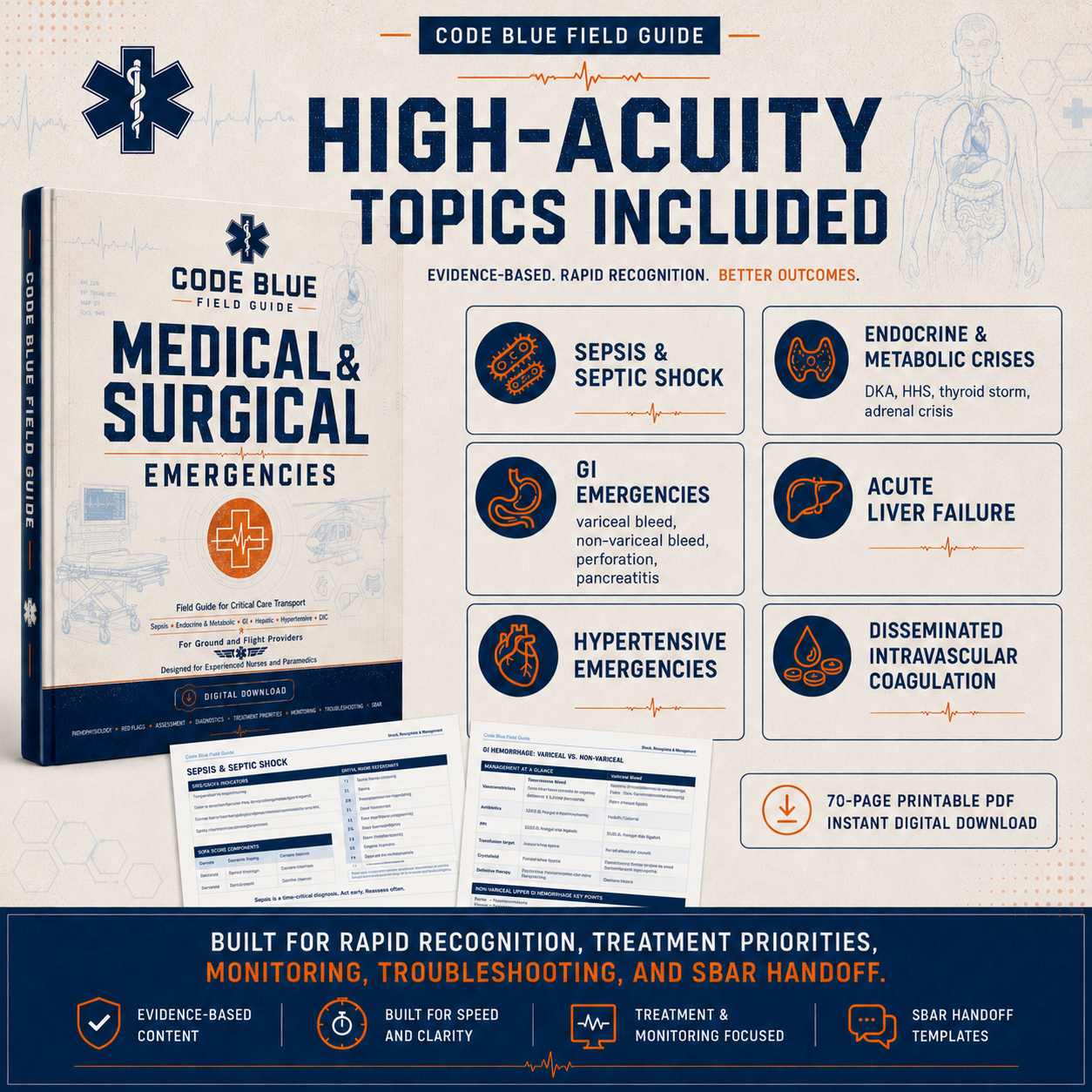 Medical Surgical Emergency Guide for EMS & Critical Care Transport