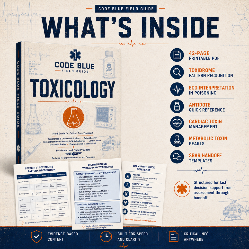 Toxicology Guide for EMS & Critical Care Transport