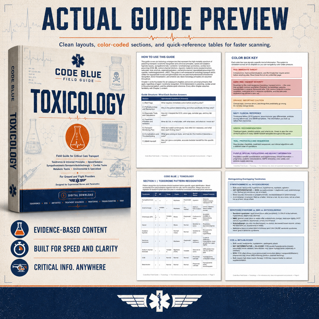 Toxicology Guide for EMS & Critical Care Transport