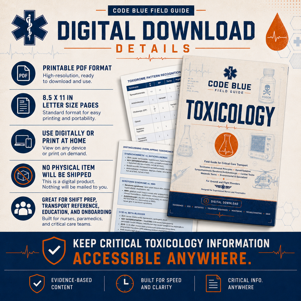 Toxicology Guide for EMS & Critical Care Transport