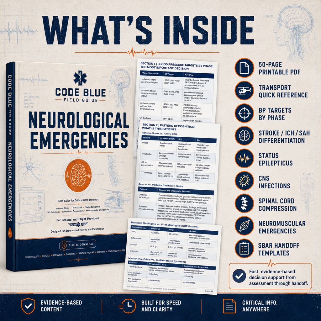 Neurological Emergency Guide for EMS & Critical Care Transport