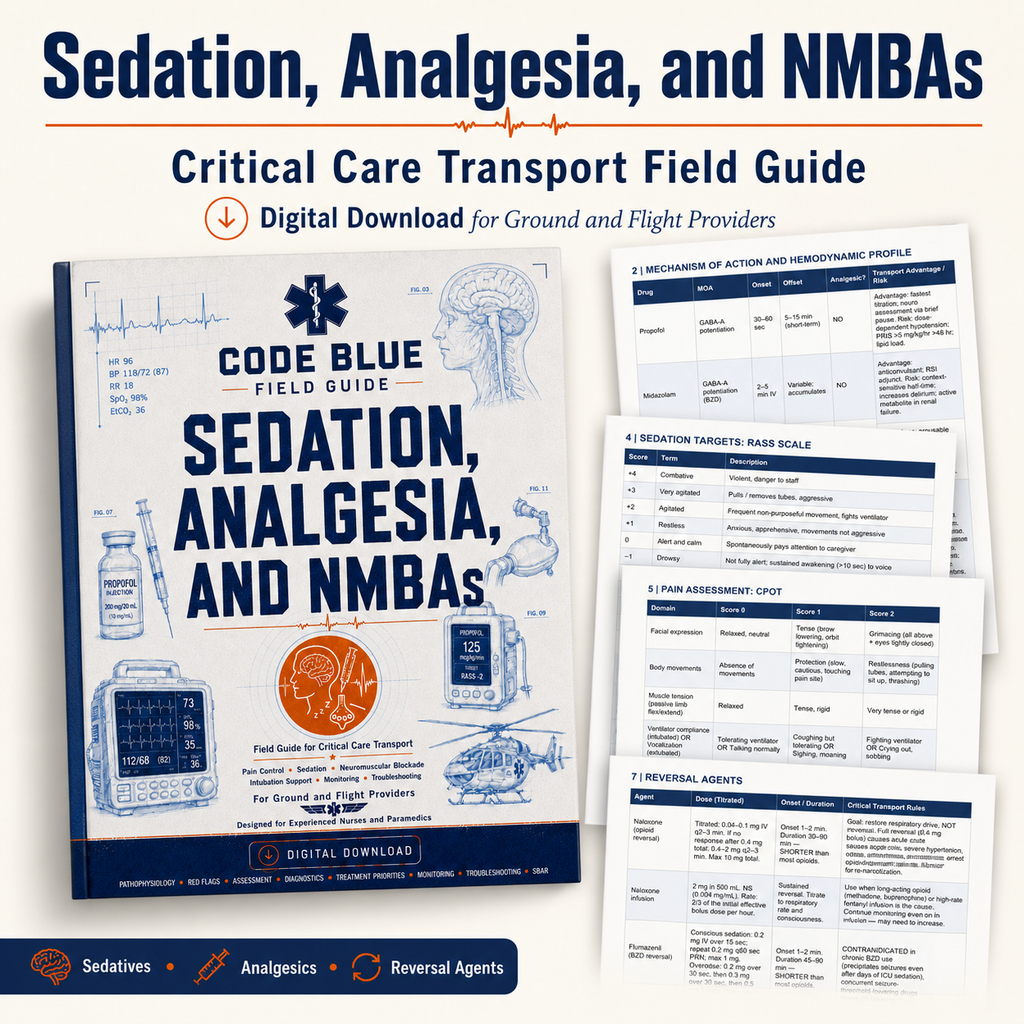 Sedation, Analgesia, and Neuromuscular Blocking Agent Transport Guide