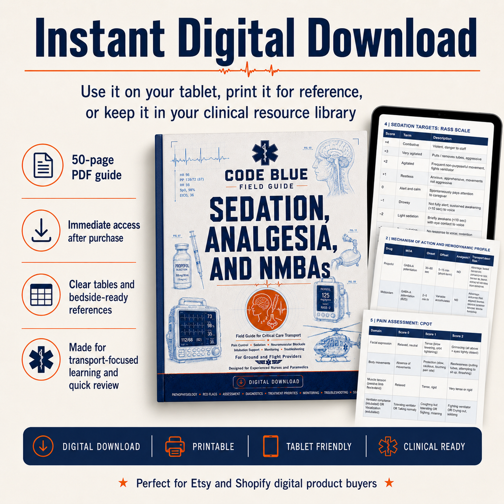Sedation, Analgesia, and Neuromuscular Blocking Agent Transport Guide