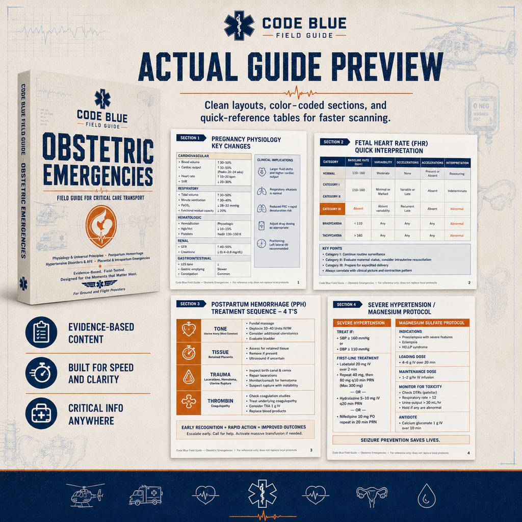 Obstetric Emergencies Field Guide for EMS & CCT Providers