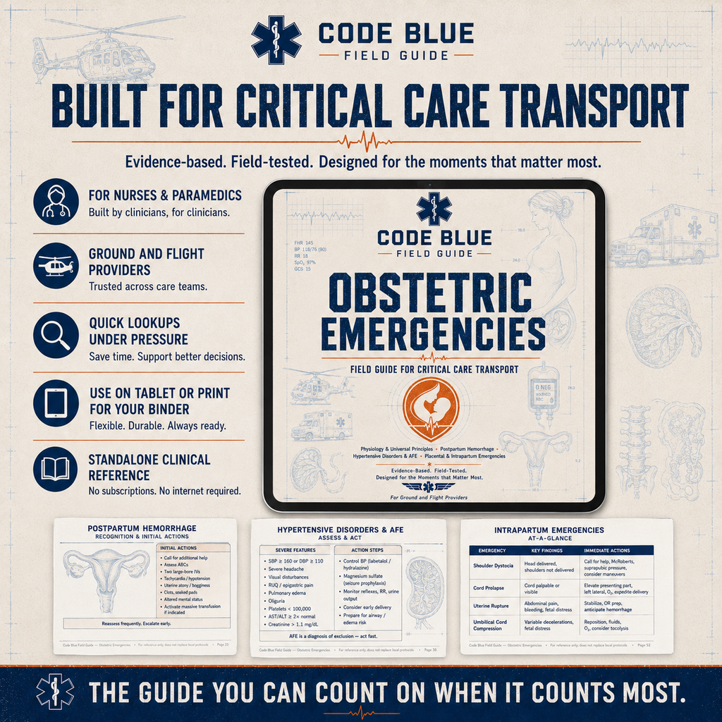 Obstetric Emergencies Field Guide for EMS & CCT Providers