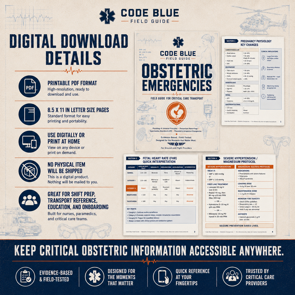 Obstetric Emergencies Field Guide for EMS & CCT Providers