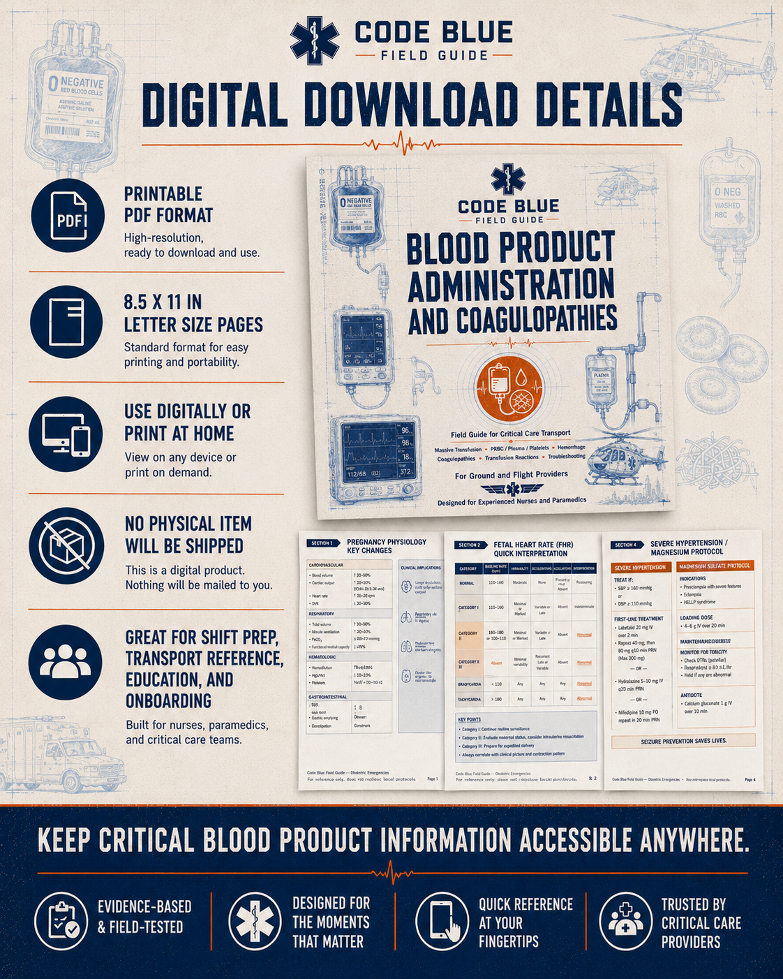 Blood Product Administration & Coagulation Field Guide PDF