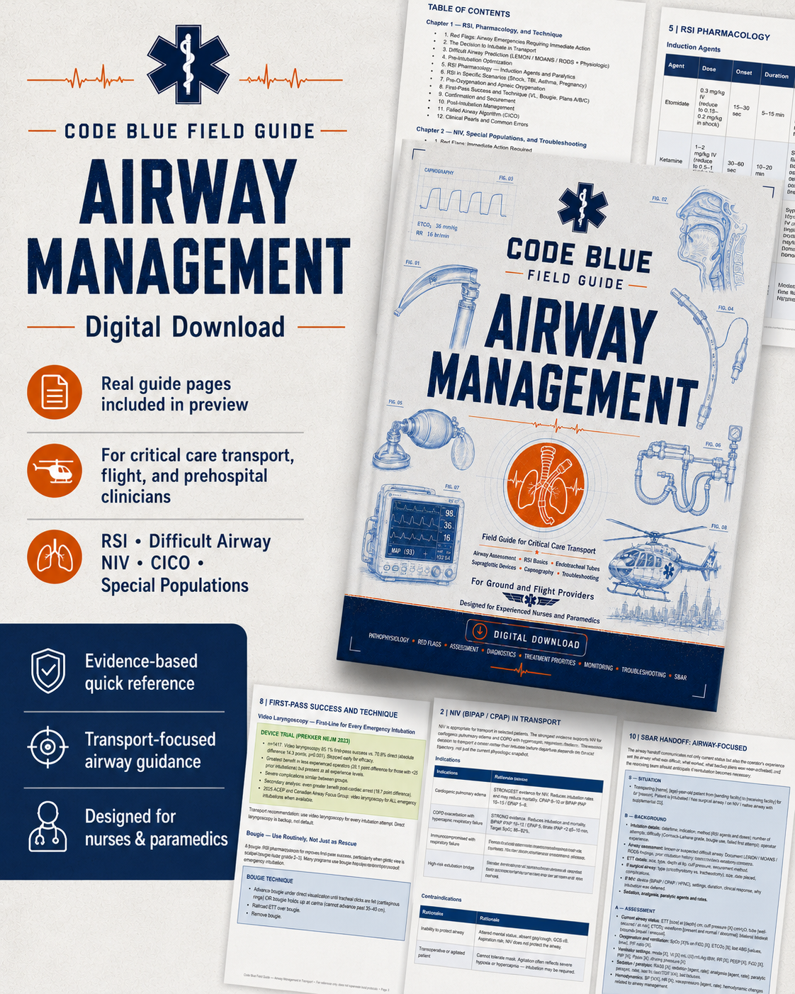 Airway Management Field Guide PDF | RSI, Intubation & CCT Reference