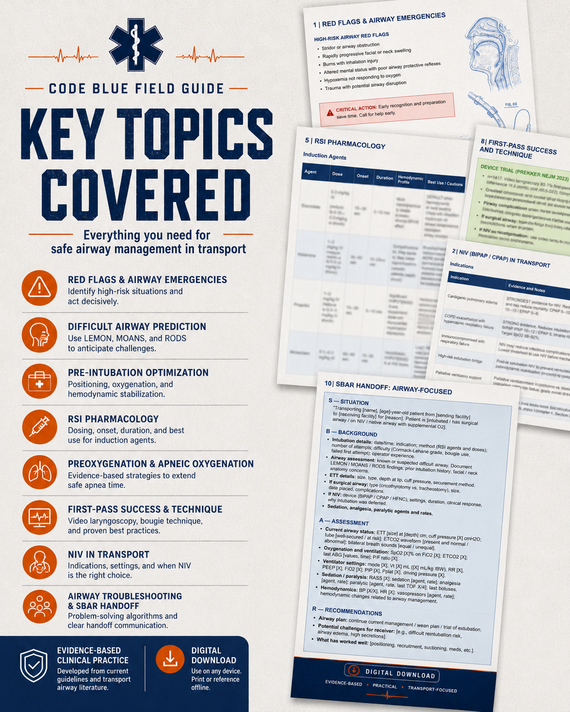 Airway Management Field Guide PDF | RSI, Intubation & CCT Reference