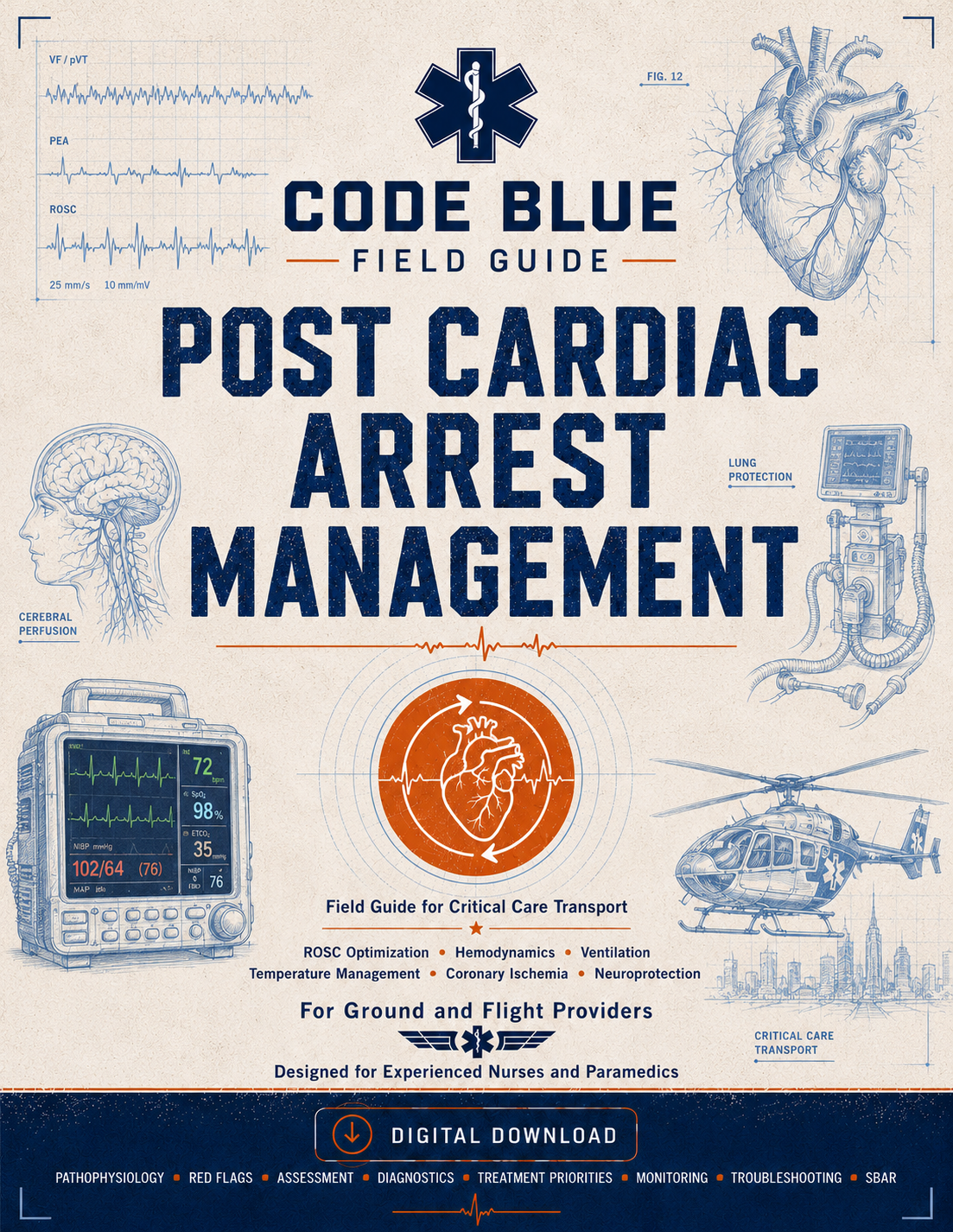 Post-Cardiac Arrest Management Field Guide PDF | EMS & CCT Reference